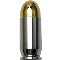 24Kt Gold Tipped .45 Caliber Silver Bullet
